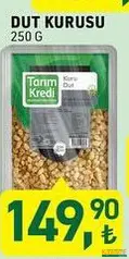 TARIM KREDİ DUT KURUSU 250 G fiyat ve kampanya bilgisi